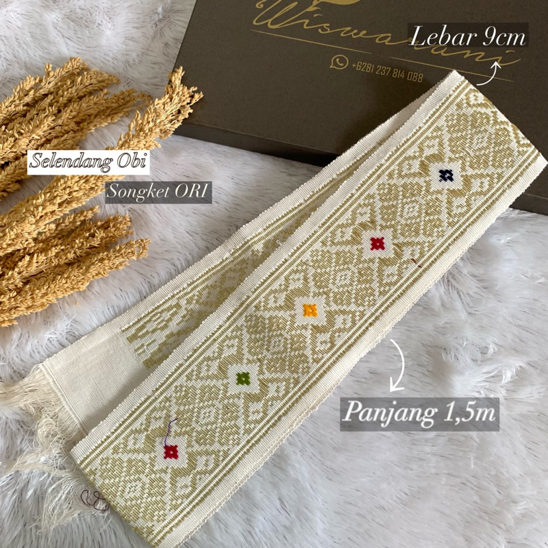 SELENDANG OBI SONGKET ORI