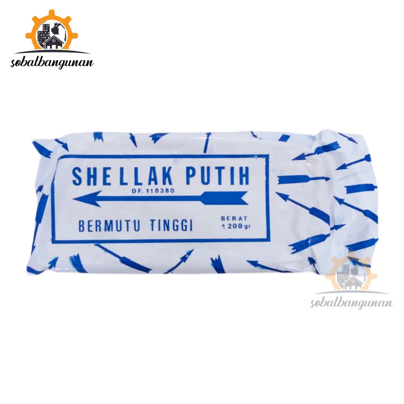 Shellac Putih 200gr / Shellak / Serlak / Sherlak Putih / Sirlak