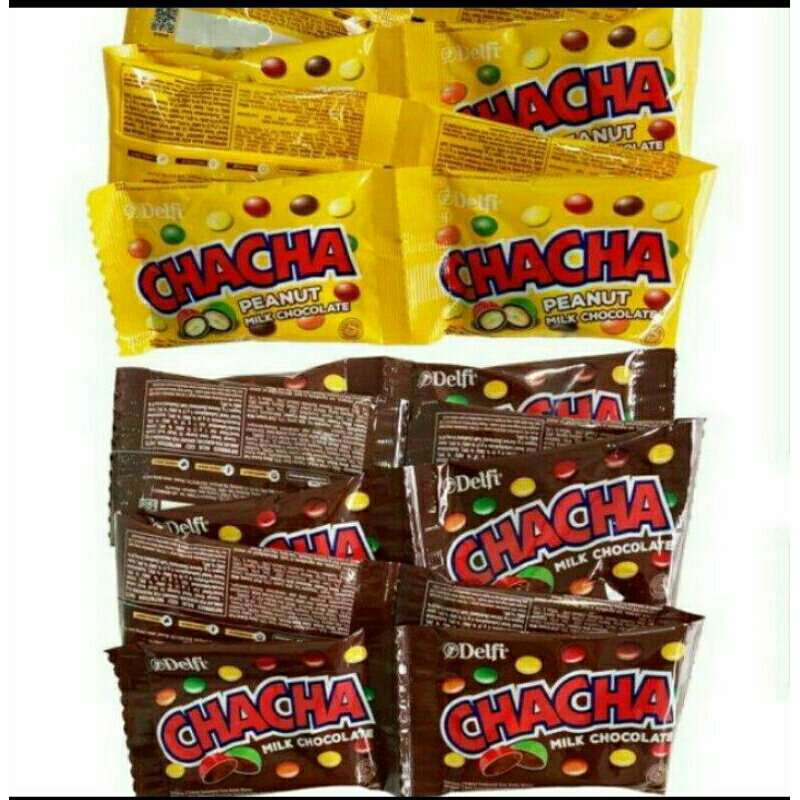 

DELFI CHACHA 1 Renceng 10 Sachet CHACHA MILK CHOCO CHACHA PEANUT / DELFI CHA CHA COKLAT