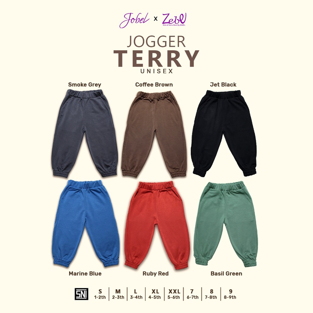 KDL28 KAZEL JOGGER TERRY UNISEX CELANA PANJANG COWOK &amp; CEWEK