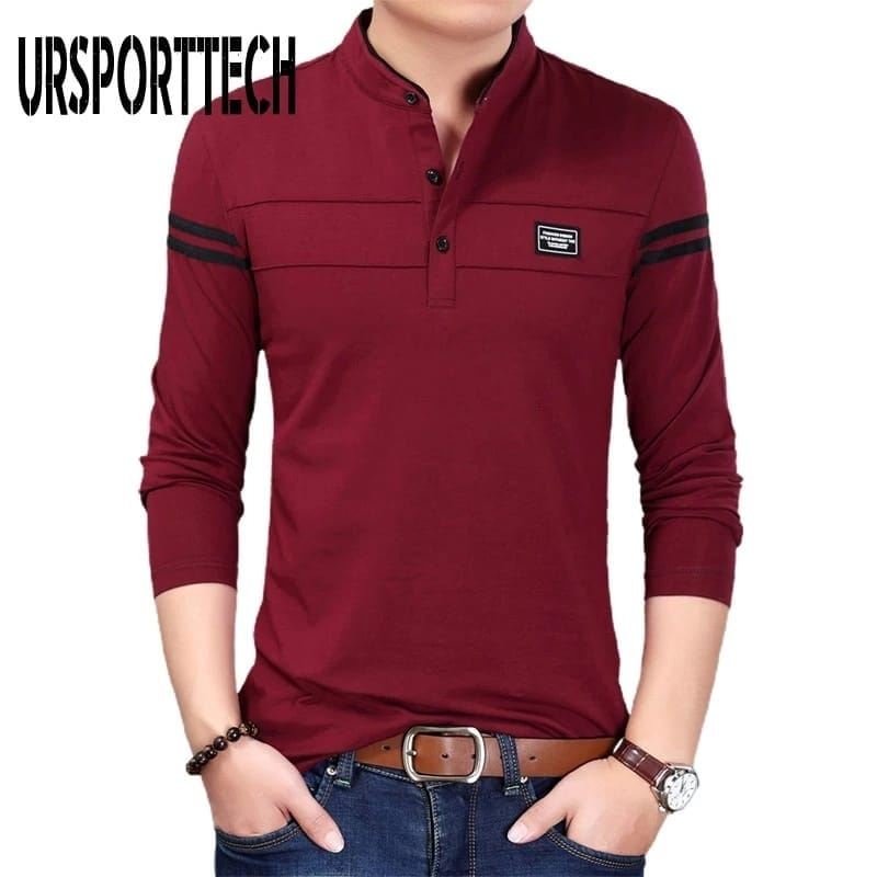 Baju Kaos Kerah Polo Toonz Fashion Pria Flix Lengan Panjang Terlaris T-Shirt Keren