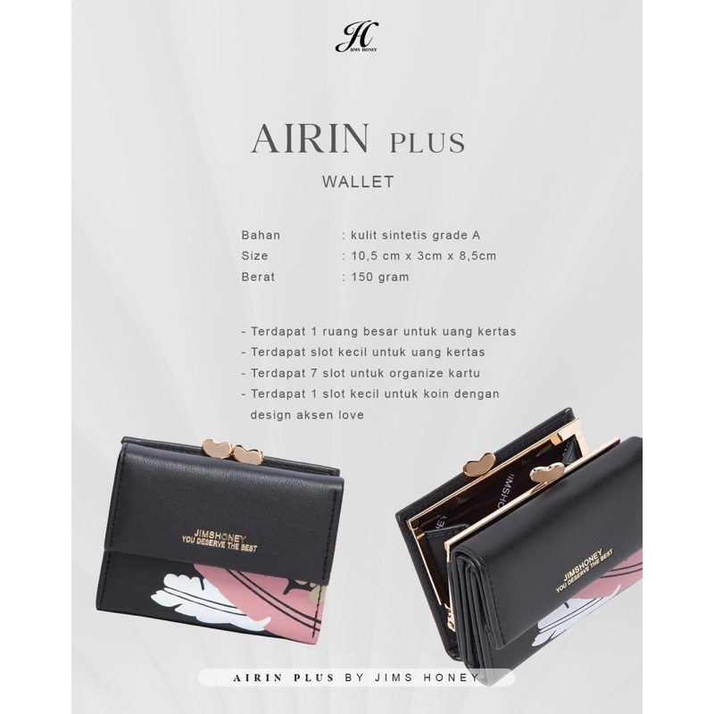 AIRIN PLUS WALLET JIMSHONEY DOMPET MINI LIPAT KOIN WANITA CEWE MINI PROMO