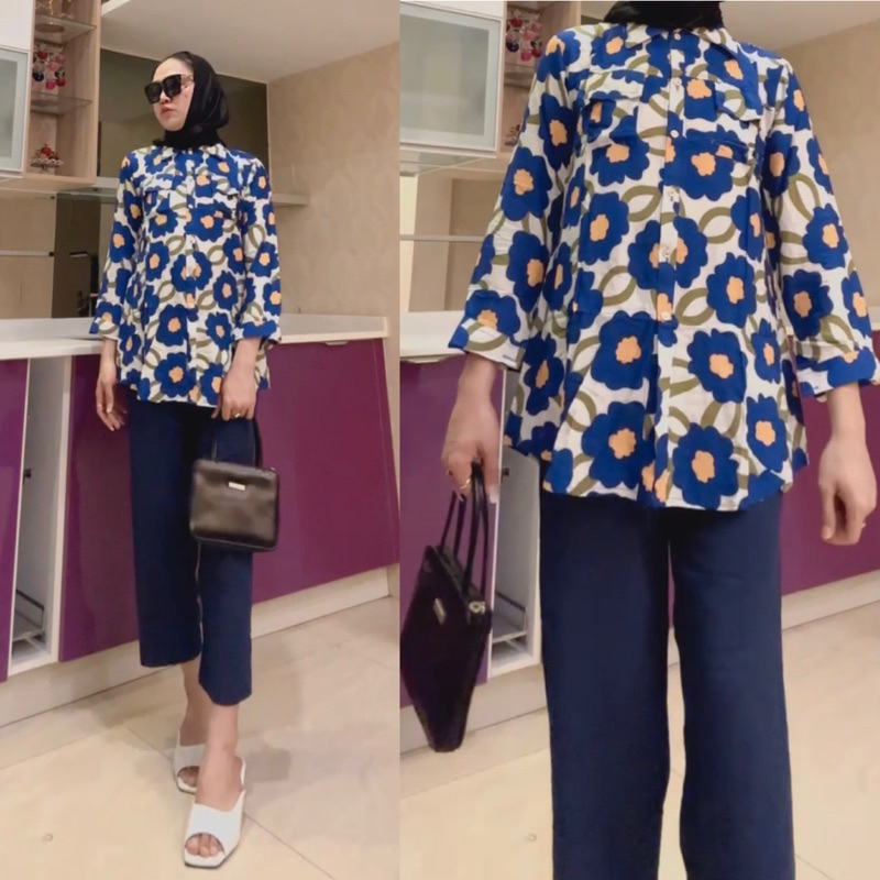 oneset DAISY/oneset floral/oneset murah/oneset kondangan/baju viral/setelan santai