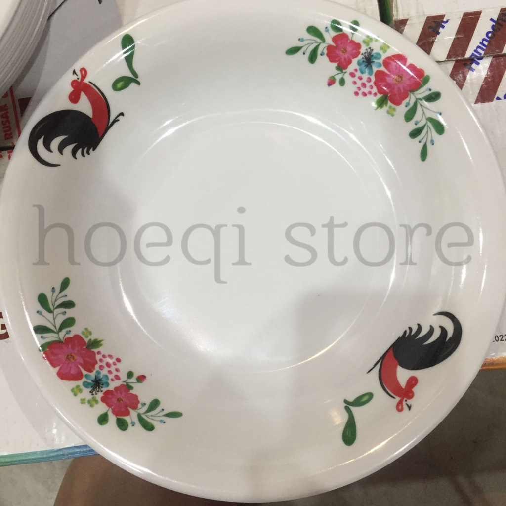 Piring makan melamin 9 inch motif ayam