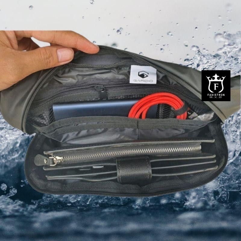 TAS SELEMPANG/TAS WAISTBAG PRIA ANTI AIR DISTRO BAHAN PREMIUM || TAS PINGGANG