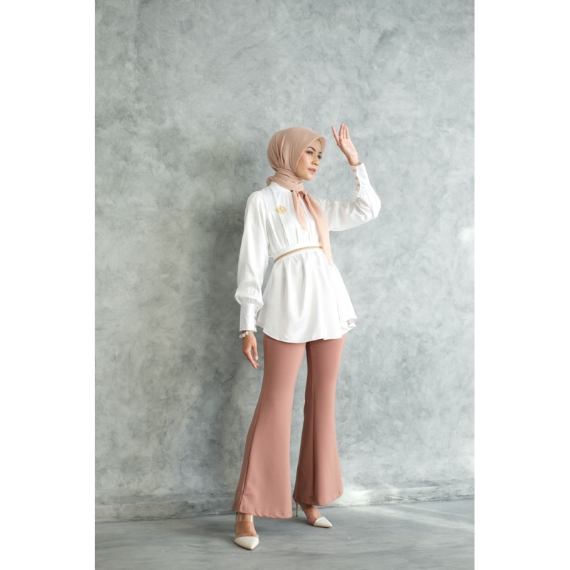 Ounadoutfit Celana Lady Cutbray long size new / celana scuba premium / celana polos wanita / celana mewah wanita / celana cutbray / celana scuba