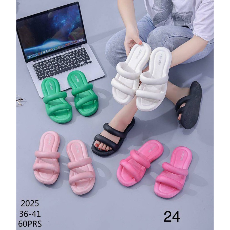 Sandal Jelly Selop Ban 2 Import E.098/ Sandal Wanita Kekinian/ Sandal Wanita Premium