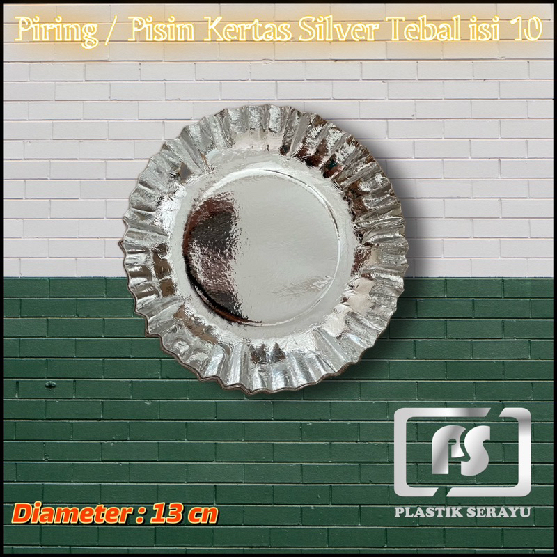 Piring Kertas / Pisin Kertas Kue Bolu isi 10 Diameter 13 cm Tebal