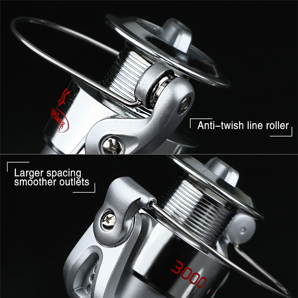 Reel Pancing Memancing Berputar 5.5: 1 1000-4000 Model Berubah Kiri dan Kanan Cocok Untuk Memancing Di Laut Di Semua Perairan Fishing Reel Gulungan Pancing Powerful