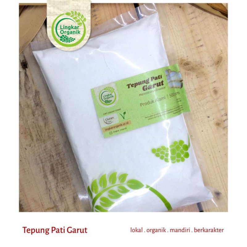 

Tepung Pati Garut Lingkar Organik @500 Gr