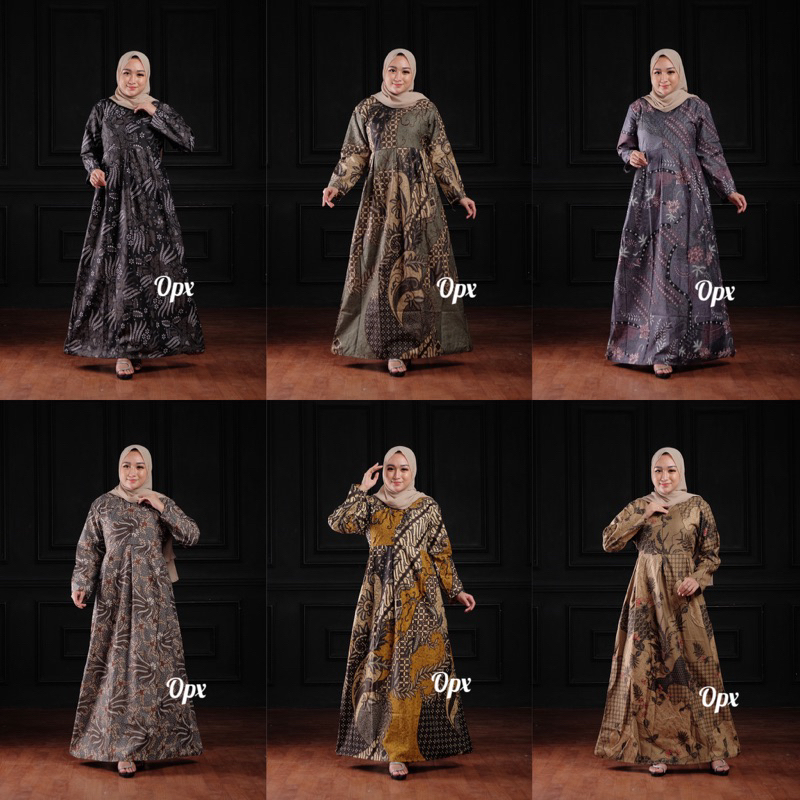 MS GAMIS BATIK SRIWEDARI MAXI BUMIL/BUSUI KATUN SOGAN ALLSIZE &amp; JUMBO