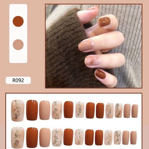 galerybeautysemarang 24Pcs Kuku Palsu Motif Kartun 24 Pcs Fake Nail Karakter Manicure Nail Stickers / kuku palsu motif isi 24pc