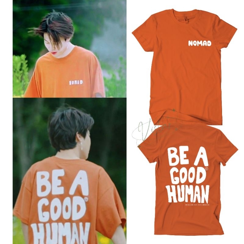 Baju Kpop Kaos Jimin BTS Be A Good Human Fashion Outfit Cewek Cowo Unisex