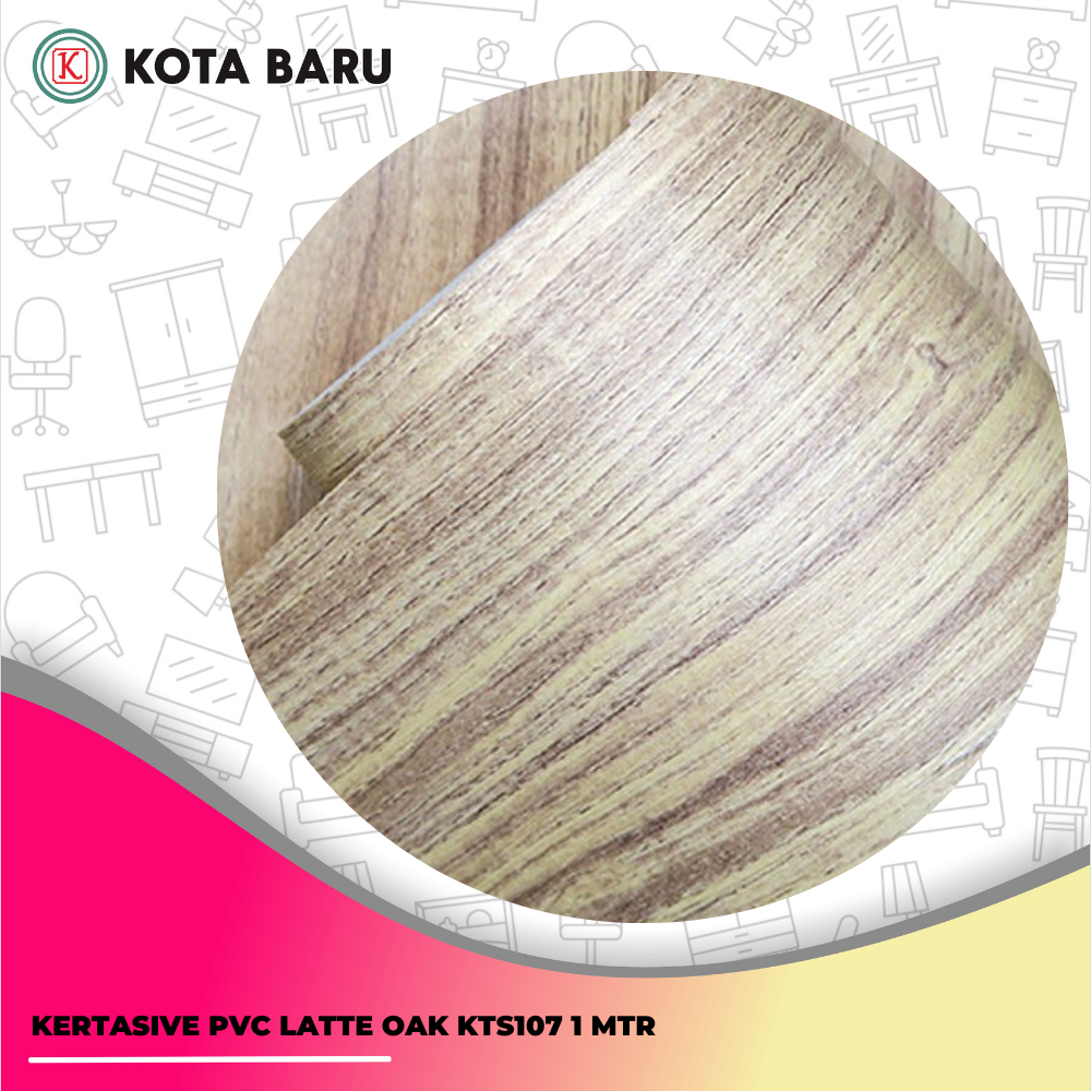KERTASIVE STICKER PVC LATTE OAK KTS107 1 MTR