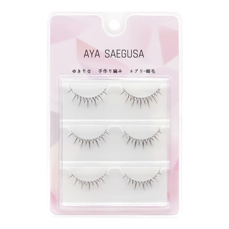 R3 - 3PASANG Air False Eyelashes Comic Eye Japanese Fake Eye Lashes Extension Clear Band Natural Nude Makeup Little Devil