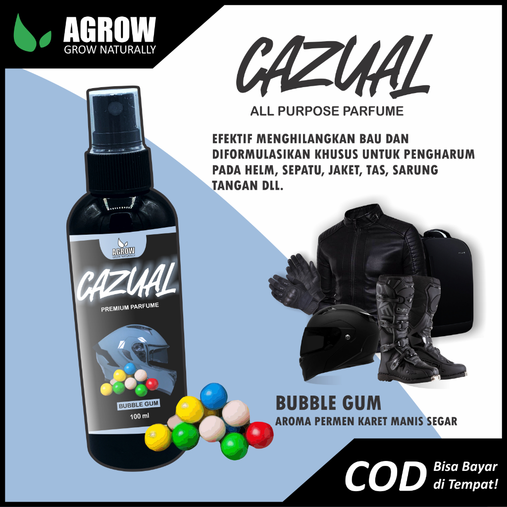 CAZUAL Parfum Aroma Bubble Gum Helm Sepatu Penghilang Bau Anti Bakteri Pengharum Tas Pewangi Jaket By Agrow