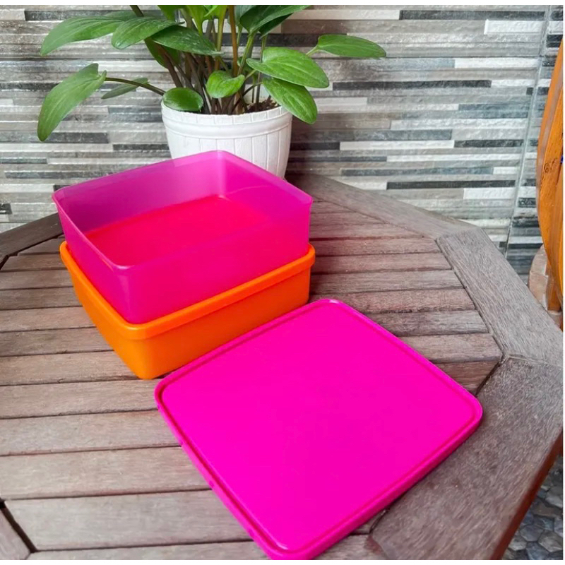 Tupperware Large Square Away 660Ml / kotak makan bekal