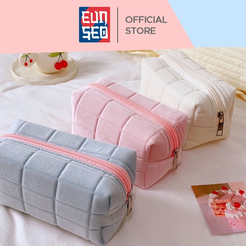 EUNSEO Pouch Make Up Aesthetic Warna Pastel Fashion Korea Import