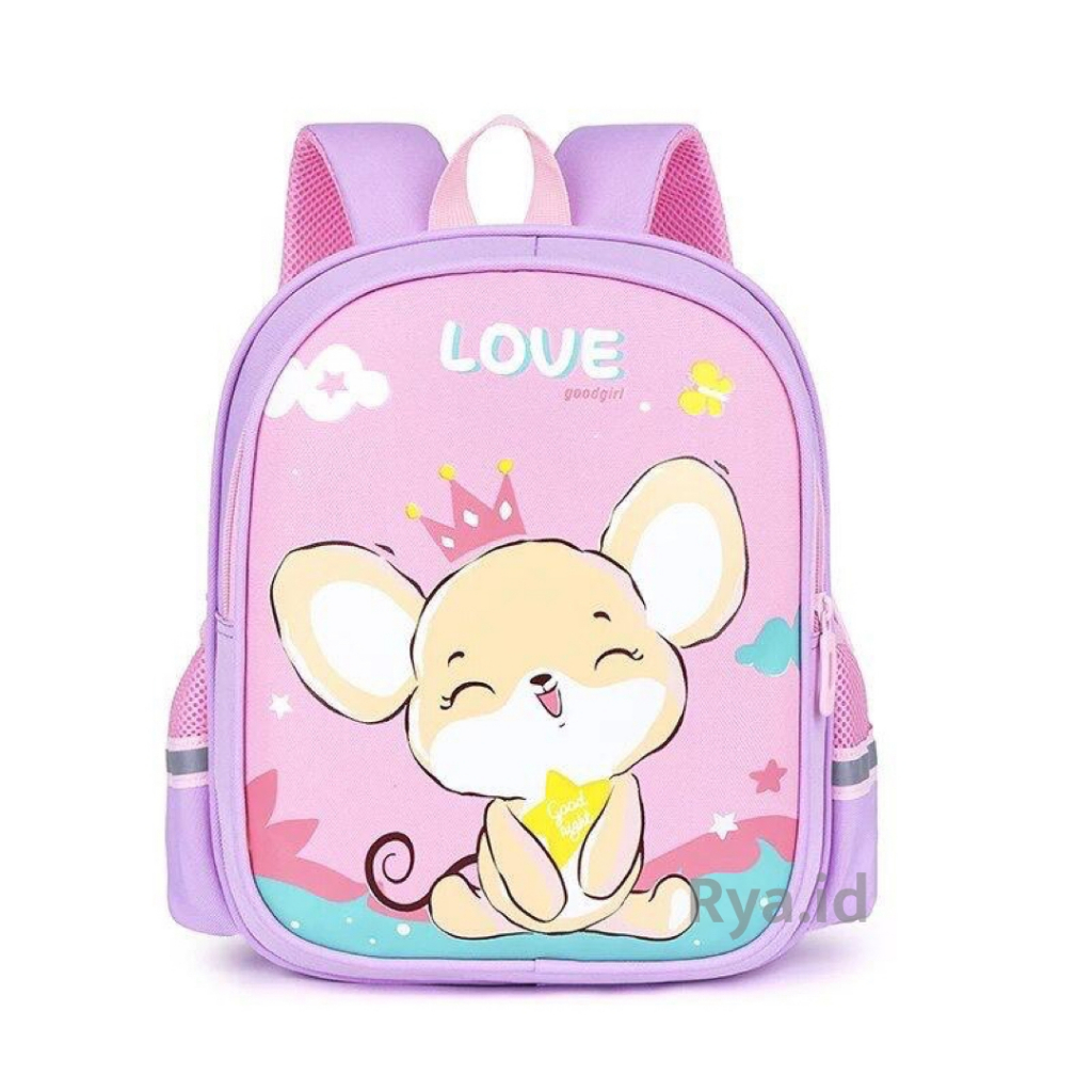 Rya.id / Tas Anak Perempuan Gambar Kucing Ransel Anak Sekolah / Tas Anak Serba Guna New arrival Lagi Hits