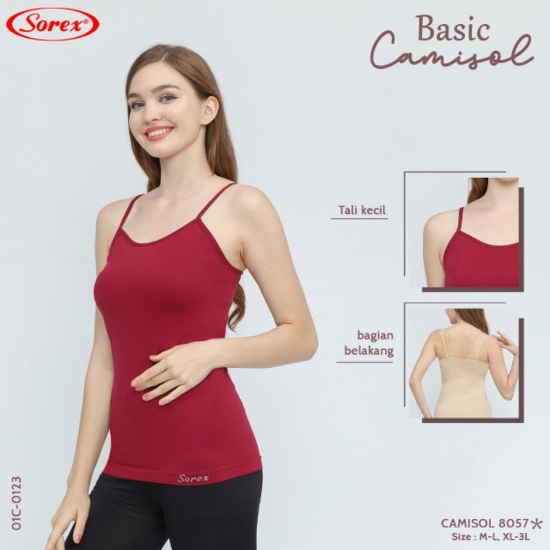 Sorex Camisol kamisol Wanita 8057 Basic Tanktop Tali Kecil