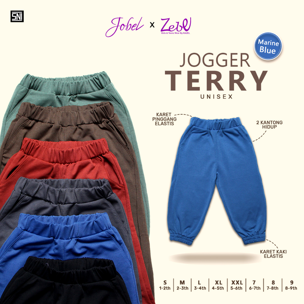 Jobel Jogger Terry (1-9 tahun) Celana Jogger Anak Laki-Laki