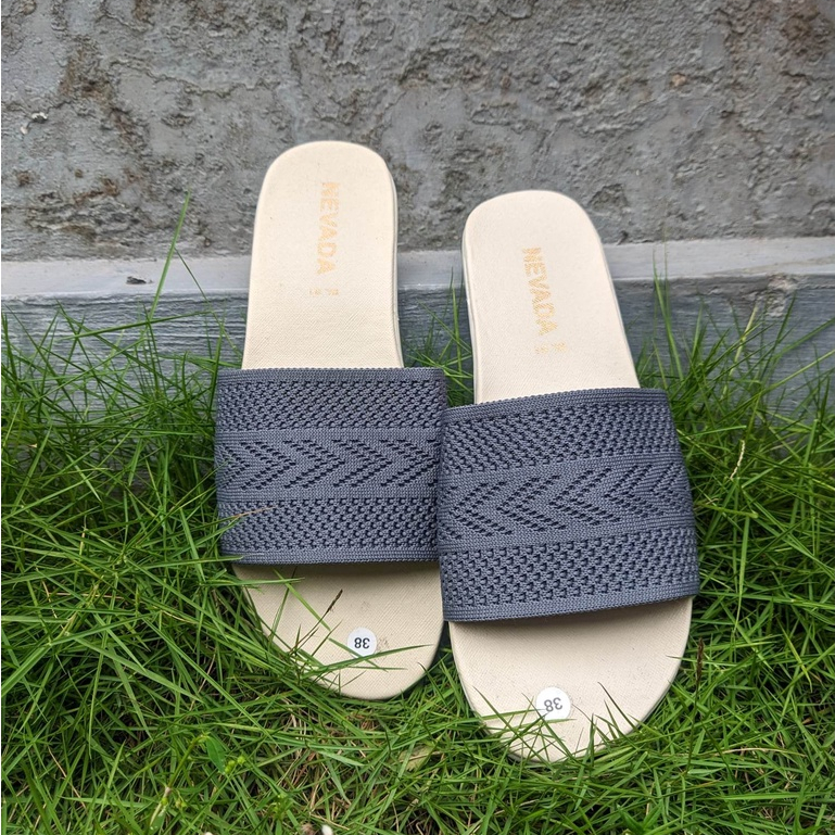 Sandal Selop Rajut Import Termurah - Sandal Wanita Flat Nevada SL-01