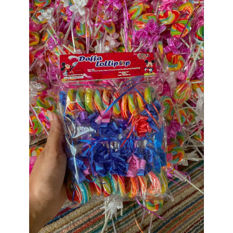 

permen lollipop (bulat pita/love pita) isi 20pcs by daffa lollipop