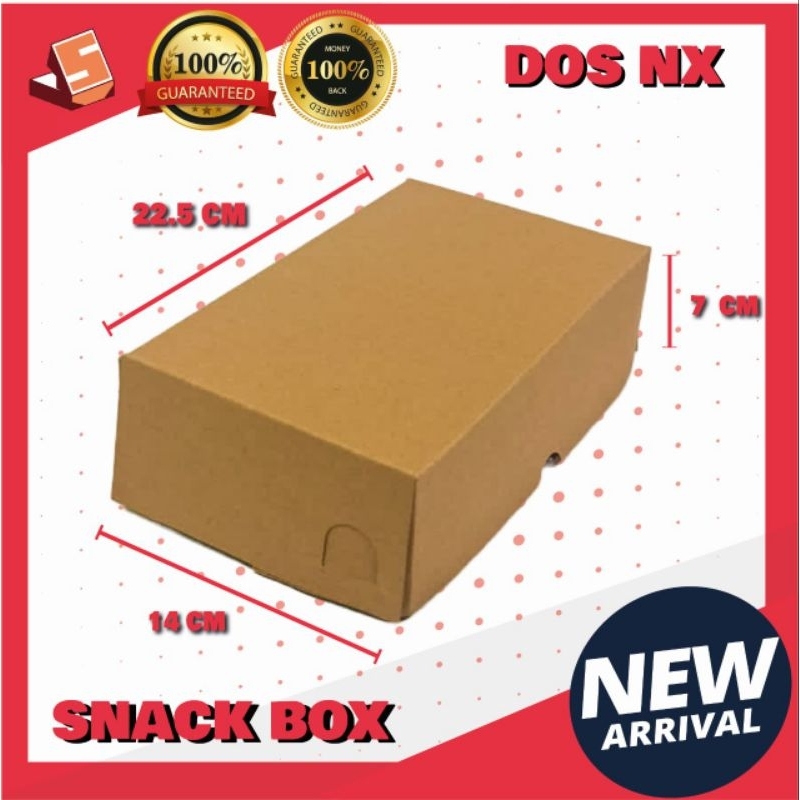 

DUS NX / DUS JAJAN ISI 6 UKURAN 22.5cm x 14cm x 7cm / KARDUS KRAFT NX 310 GSM TP / KEMASAN JAJAN