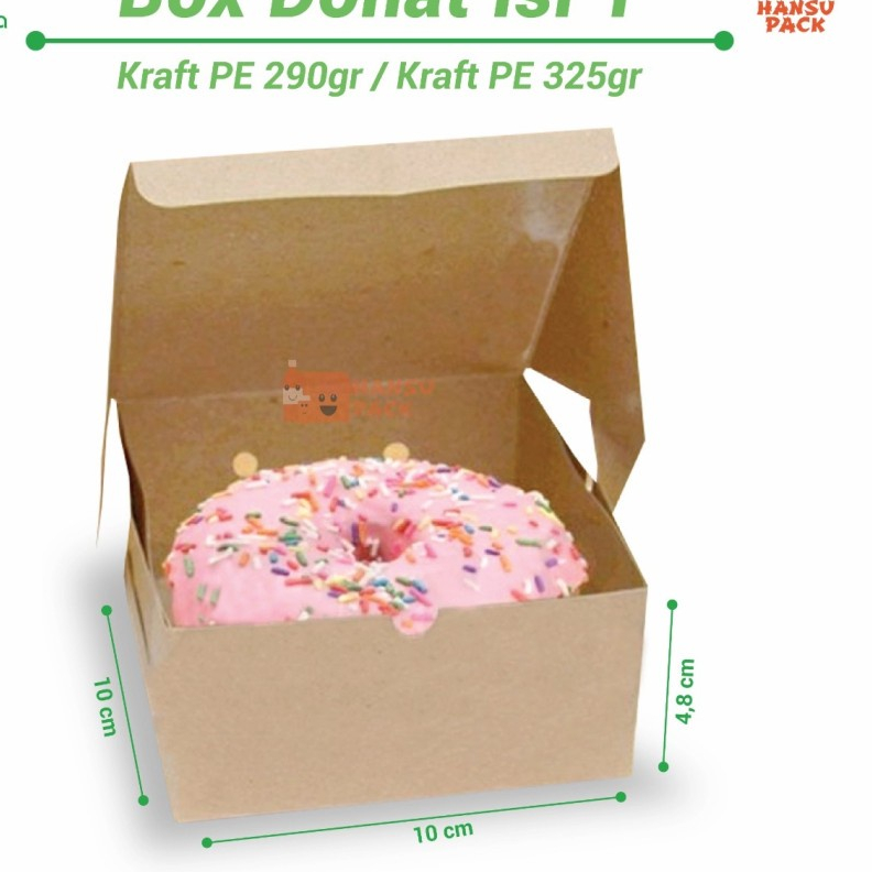 

Box donat isi 1 pcs per 25pcs / dus donat / box kue / dus donat laminasi