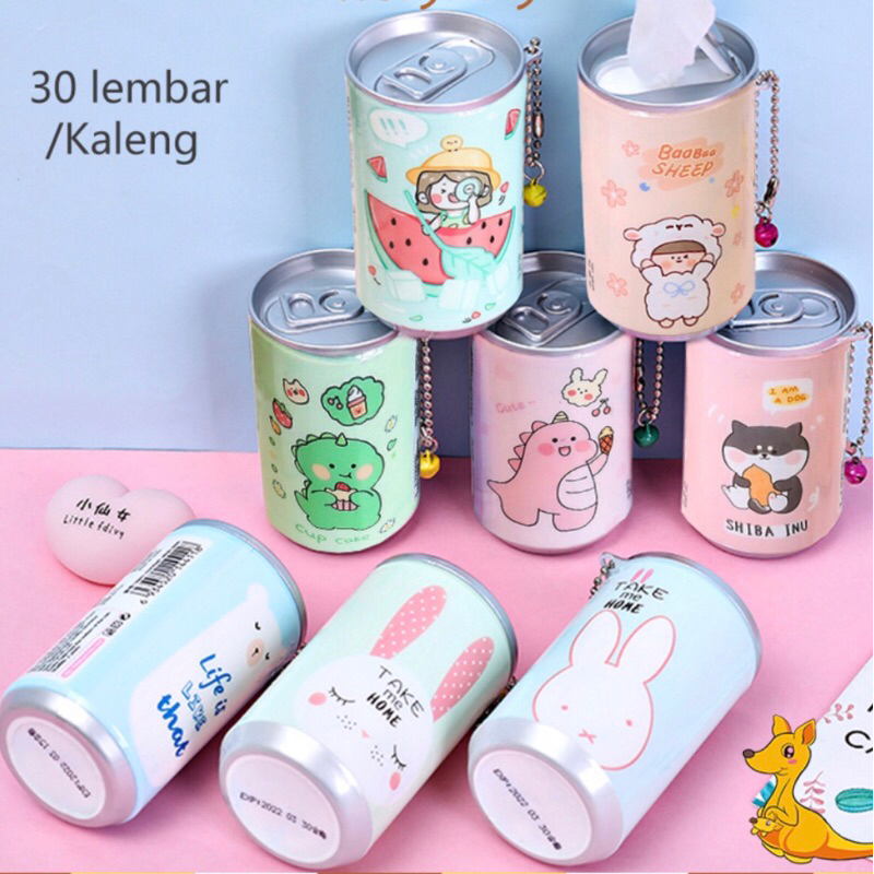 TISSUE BASAH KALENG MINI RANDOM| WET WIPES KALENG | TISSUE BASAH UNIK | TISSUE BASAH CUTE