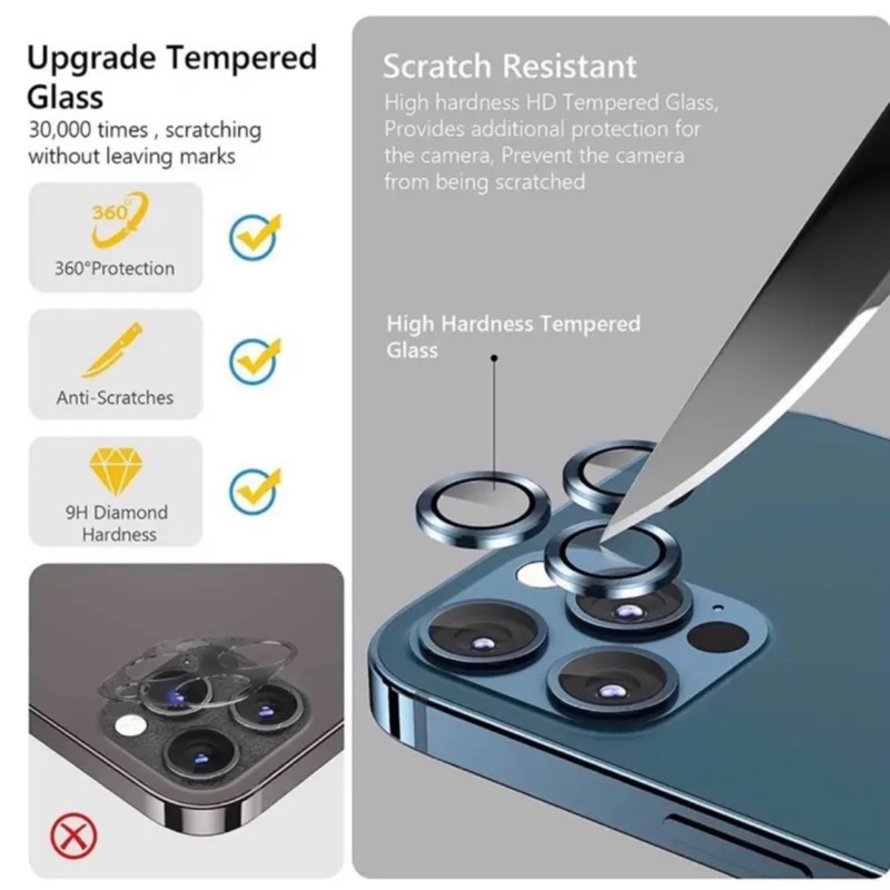 1SET Titanium Lens Protector Glass Camera iPhone 13/ 13 Mini Anti Gores Kamera