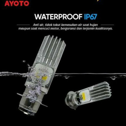 [AYOTO] LAMPU DEPAN (HEADLAMP) H6 LED M2A AC DC MOTOR MATIC / BEBEK / LAKI