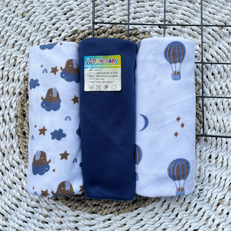 PROMO 7.7 3 PCS Bedong Bayi Pernel Bayi Alas Ompol Bayi Alas Tidur Bayi Selimut Bayi Pernel Warna DNW BABY