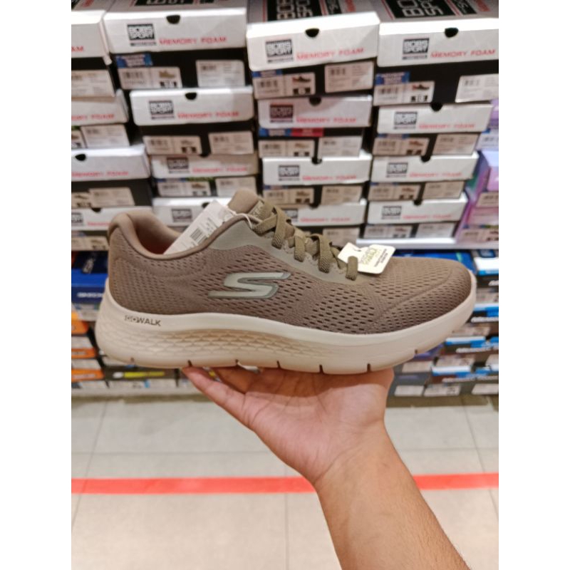 Skechers Pria Original / Skechers Go walk Flex - Khaki