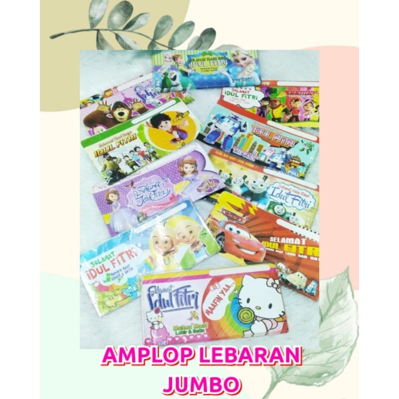 Amplop lebaran jumbo 10ribu dapat 50 lembar siap pakai