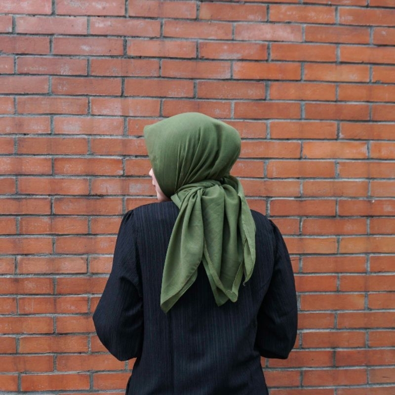 Hijab Paris Segiempat Hijau, Army, Tosca