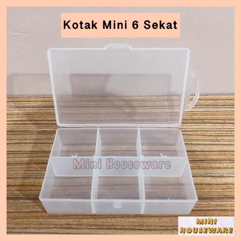Kotak Plastik Mini 3 Sekat / Kotak Plastik Mini 6 Sekat / Kotak Obat Tbk