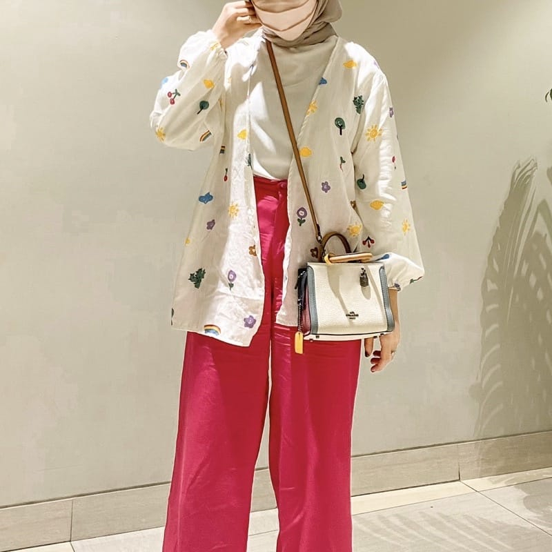 MakeGrosir - OUTER MOTIF GEMOY KEKINIAN / OUTER WANITA OVERSIZE / CARDIGAN ATASAN WANITA