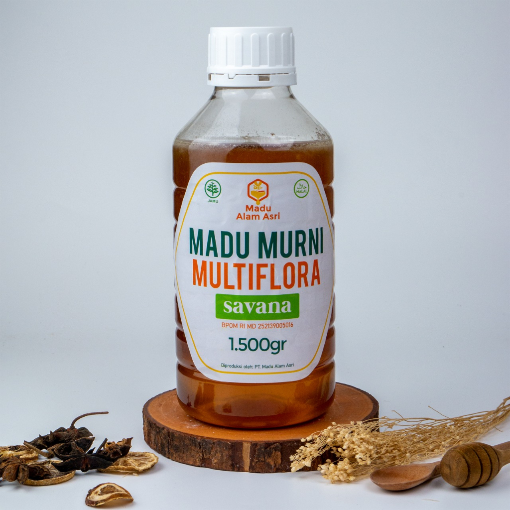 

Madu Asli 1.500 gram Madu Multiflora Savana Alami