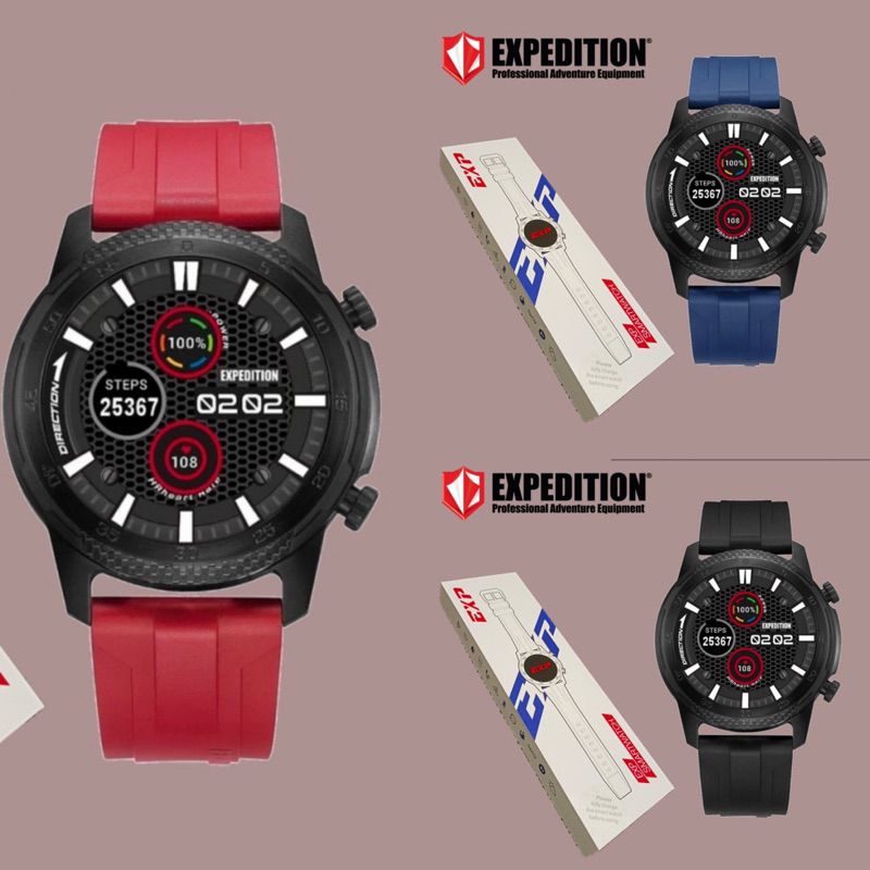 JAM TANGAN PRIA EXPEDITION SMARTWATCH ESW 1001 RUBBER ORIGINAL