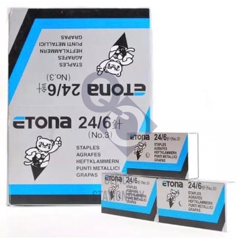 

ETONA 24/6 no 3 STAPLES 1000 x 20 BOXES