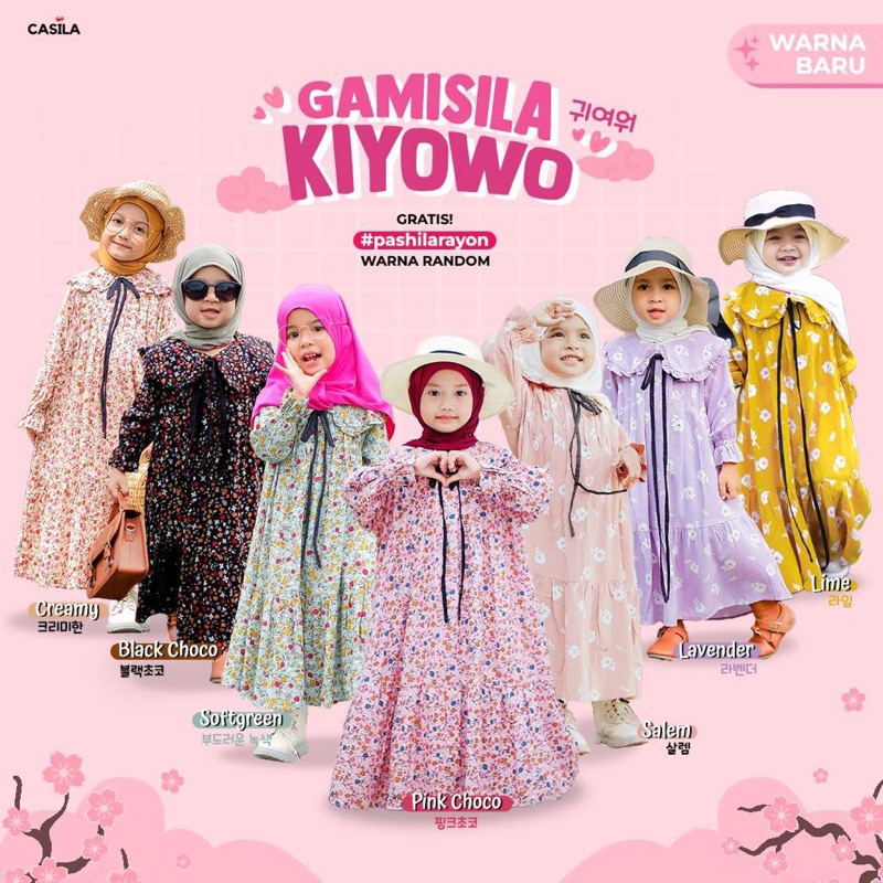 gamis kiyowo casila gamis rayon anak perempuan