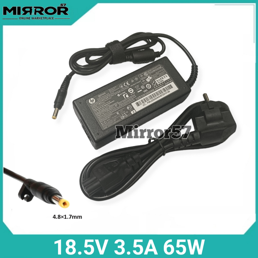 Charger Adapter Laptop HP Compaq PC 510 511 515 516 610 615 Adaptor HP 18.5V 3.5A 65W