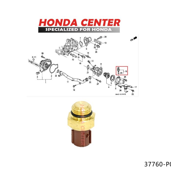 Switch fan radiator switch otomatis kipas radiator honda crv 1999 2000 2001 2002 2003 2004 2005 2006 genio estilo ferio stream 1700cc civic 2001 2002 2003 2004 2005 city z accord 1995 1996 1997 1998 1999 2000 2001 2002 jazz GD3 city gd8