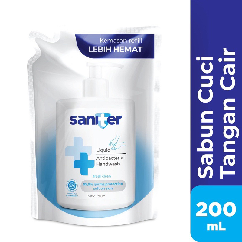 Saniter Hand Wash Cuci Tangan Botol 250ml|Refill pouch 200ml | 400 ml