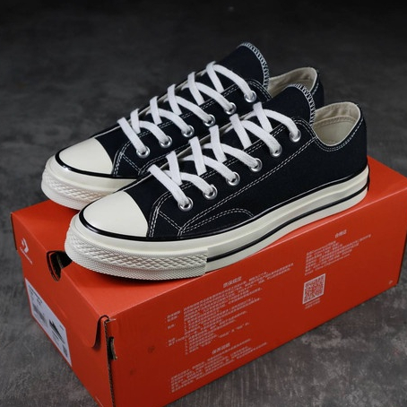 Promo Sepatu converse 70s low egret black white BNIB - sneakers converse 70s premium