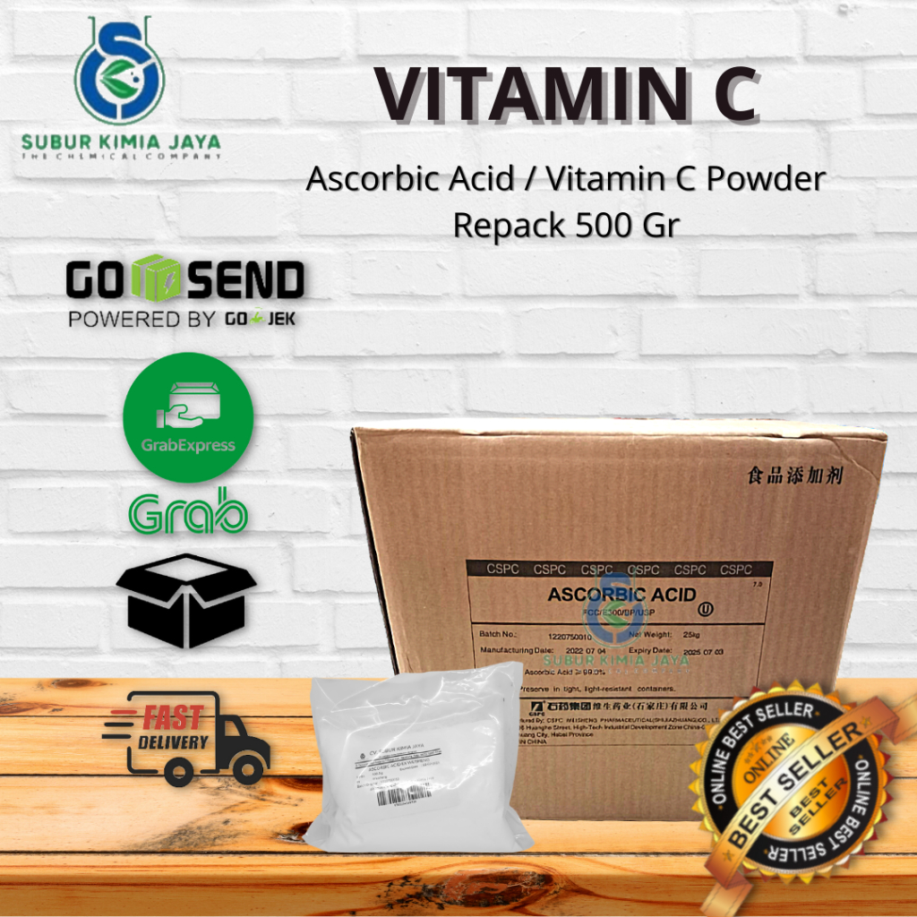 

Ascorbic Acid Ex Weisheng / Vitamin C Powder Food Grade 500 GR Premium