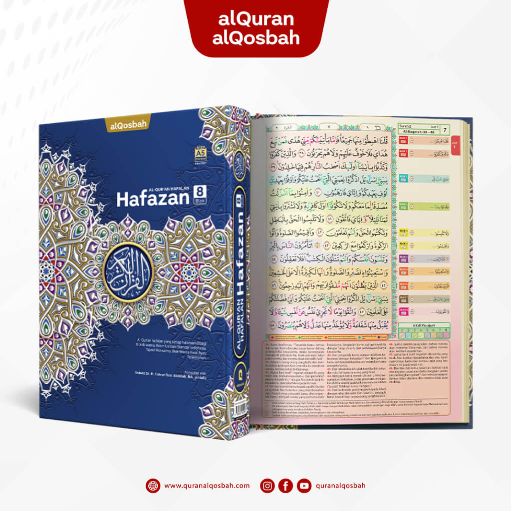 AlQuran Hafazan 8 Blok A5 | 8 KEISTIMEWAAN ALQURAN HAFAZAN 8 BLOK WARNA