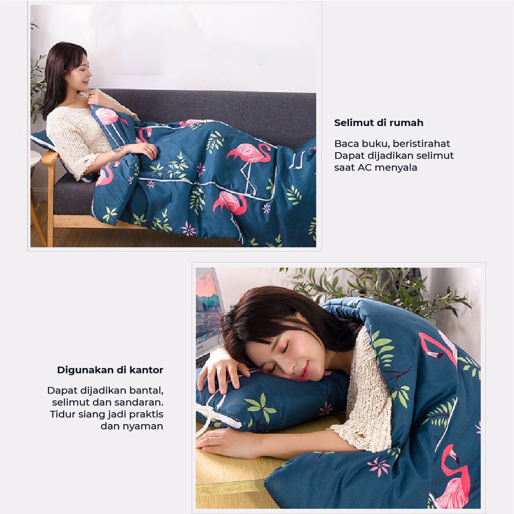 WARS Bantal Selimut 2 In 1/Bantal Selimut Simple/Bahan Nano Cotton Lembut/Bantal Selimut Import