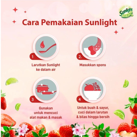 Sunlight Sabun Cuci Piring Korean Strawberry 80ml